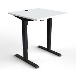 ConSet Hve Snkebord 80x80 - 501-33 - hvid bordplade - Sort stel