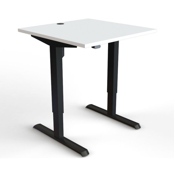 ConSet Hve Snkebord 80x80 - 501-33 - hvid bordplade - Sort stel