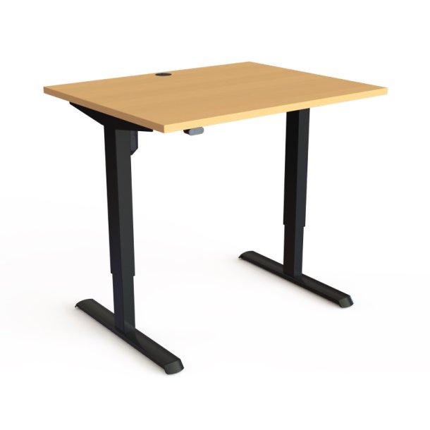 ConSet Hve Snkebord 100x80 - 501-33 - Bg bordplade - Sort stel