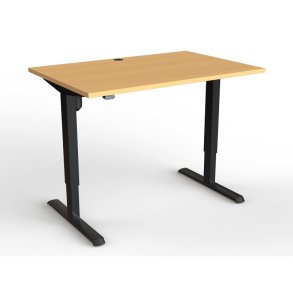 ConSet Hve Snkebord 120x80 - 501-33 - Bg bordplade - Sort stel