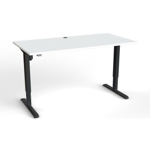 ConSet Hve Snkebord 160x80 - 501-33 - hvid bordplade - Sort stel