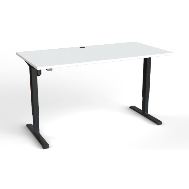 ConSet Hve Snkebord 160x80 - 501-33 - hvid bordplade - Sort stel