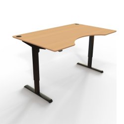 ConSet Hve Snkebord 160x100 - 501-33 - Bg bordplade - sort stel