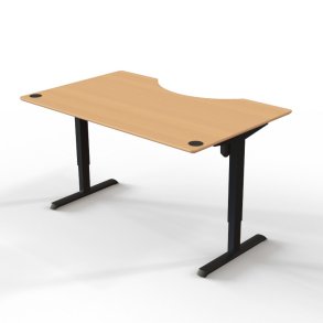 ConSet Hve Snkebord 160x100 - 501-33 - Bg bordplade - sort stel