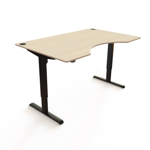 ConSet Hve Snkebord 160x100 - 501-33 - ahorn bordplade - sort stel