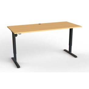 ConSet Hve Snkebord 180x80 - 501-33 - Bg bordplade - Sort stel