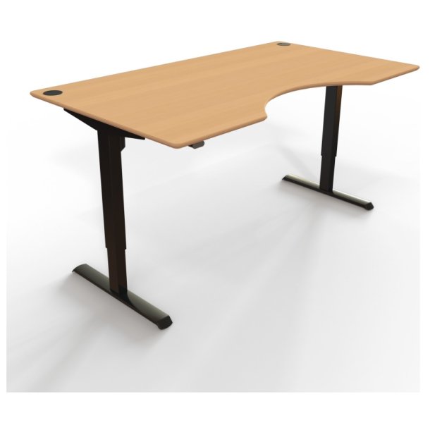 ConSet Hve Snkebord 180x100 - 501-33 - Bg bordplade - sort stel