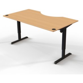 ConSet Hve Snkebord 180x100 - 501-33 - Bg bordplade - sort stel