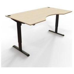 ConSet Hve Snkebord 180x100 - 501-33 - ahorn bordplade - sort stel