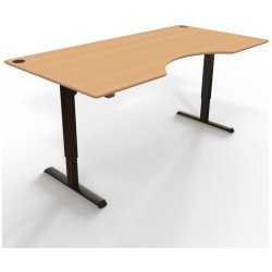 ConSet Hve Snkebord 200x100 - 501-33 - Bg bordplade - sort stel