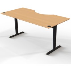 ConSet Hve Snkebord 200x100 - 501-33 - Bg bordplade - sort stel