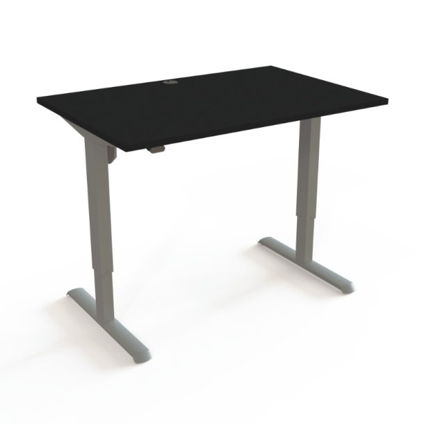 ConSet H�ve S�nkebord 120x80 - 501-33 - Sort bordplade - s�lv stel