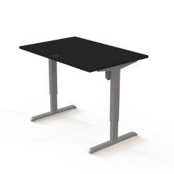 ConSet H�ve S�nkebord 120x80 - 501-33 - Sort bordplade - s�lv stel