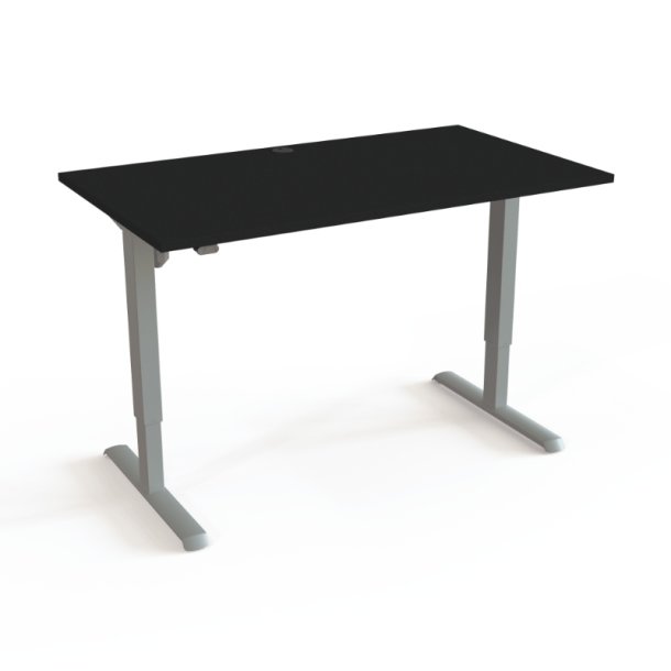 ConSet H�ve S�nkebord 140x80 - 501-33 - Sort bordplade - s�lv stel