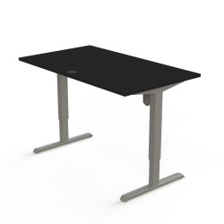 ConSet H�ve S�nkebord 140x80 - 501-33 - Sort bordplade - s�lv stel