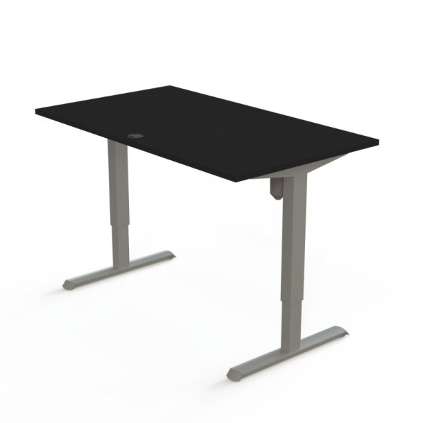 ConSet H�ve S�nkebord 140x80 - 501-33 - Sort bordplade - s�lv stel