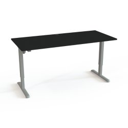 ConSet H�ve S�nkebord 180x80 - 501-33 - Sort bordplade - s�lv stel