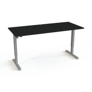 ConSet H�ve S�nkebord 180x80 - 501-33 - Sort bordplade - s�lv stel