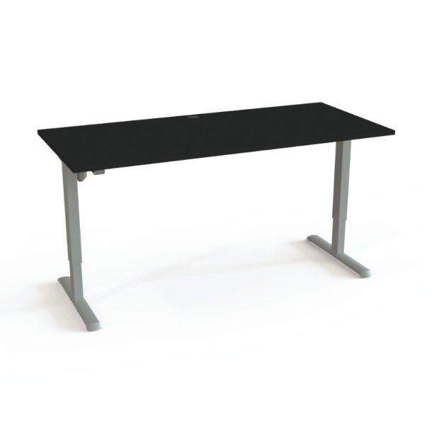 ConSet H�ve S�nkebord 180x80 - 501-33 - Sort bordplade - s�lv stel
