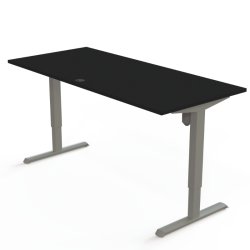 ConSet H�ve S�nkebord 180x80 - 501-33 - Sort bordplade - s�lv stel
