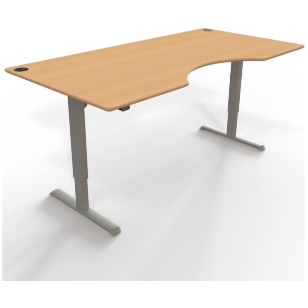 ConSet Hve Snkebord 200x100 - 501-33 - Bg bordplade - grt stel