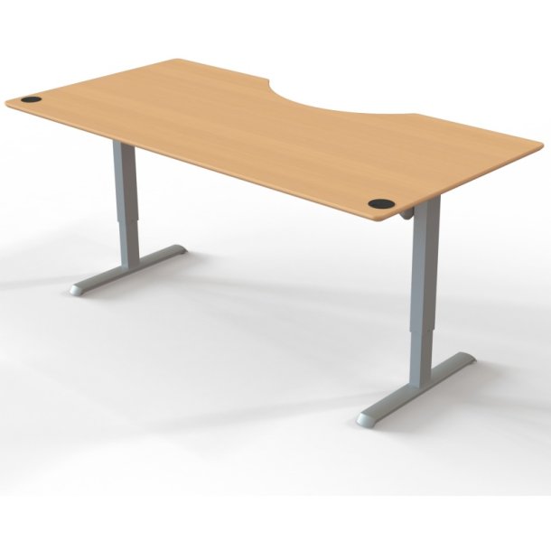 ConSet Hve Snkebord 200x100 - 501-33 - Bg bordplade - grt stel