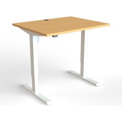 ConSet Hve Snkebord 100x80 - 501-33 - Bg bordplade - hvidt stel