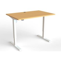 ConSet Hve Snkebord 120x80 - 501-33 - Bg bordplade - hvidt stel