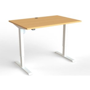 ConSet Hve Snkebord 120x80 - 501-33 - Bg bordplade - hvidt stel