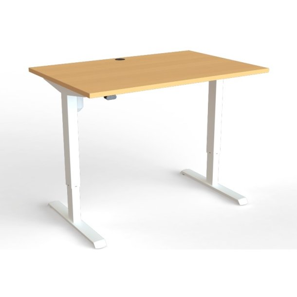 ConSet Hve Snkebord 120x80 - 501-33 - Bg bordplade - hvidt stel