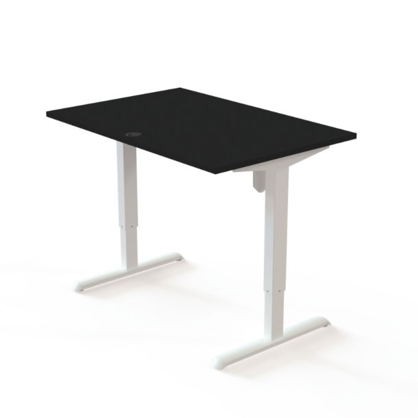 ConSet H�ve S�nkebord 120x80 - 501-33 - Sort bordplade - hvidt stel