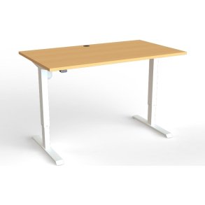 ConSet Hve Snkebord 140x80 - 501-33 - Bg bordplade - hvidt stel