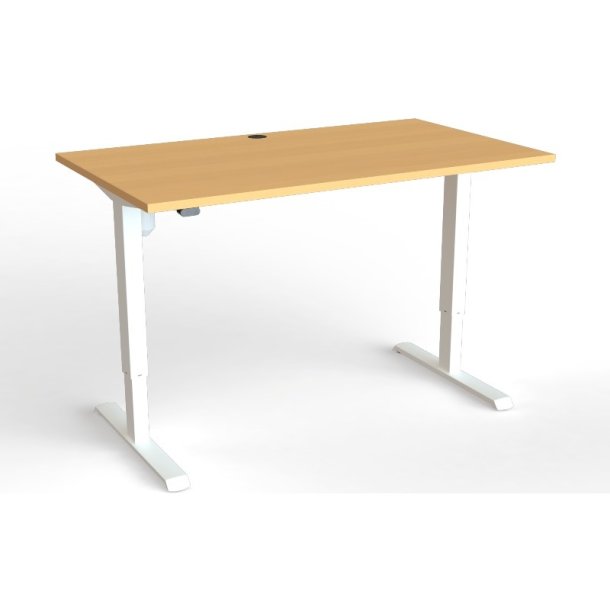 ConSet Hve Snkebord 140x80 - 501-33 - Bg bordplade - hvidt stel