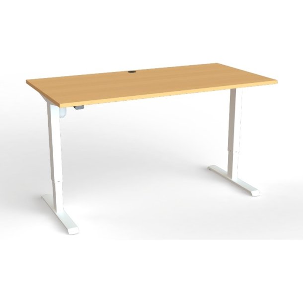 ConSet Hve Snkebord 160x80 - 501-33 - Bg bordplade - hvidt stel