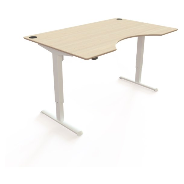 ConSet Hve Snkebord 160x100 - 501-33 - ahorn bordplade - hvidt stel