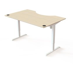 ConSet Hve Snkebord 160x100 - 501-33 - ahorn bordplade - hvidt stel