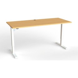 ConSet Hve Snkebord 180x80 - 501-33 - Bg bordplade - hvidt stel