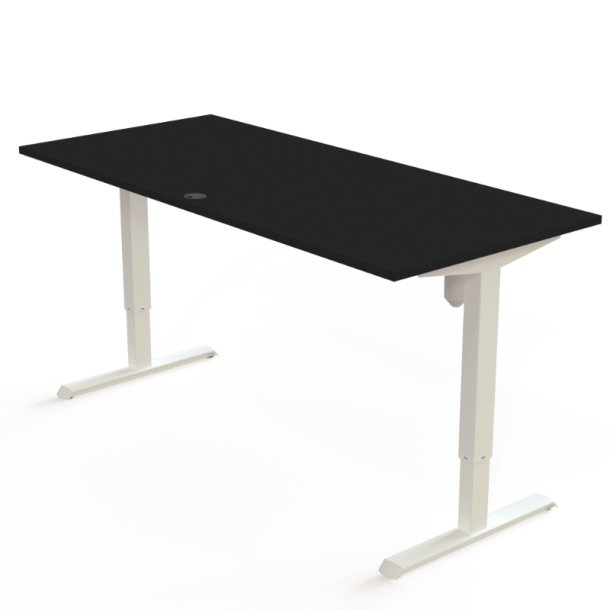 ConSet H�ve S�nkebord 180x80 - 501-33 - Sort bordplade - hvidt stel
