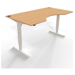 ConSet Hve Snkebord 180x100 - 501-33 - Bg bordplade - hvidt stel