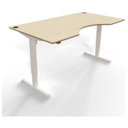 ConSet Hve Snkebord 180x100 - 501-33 - ahorn bordplade - hvidt stel