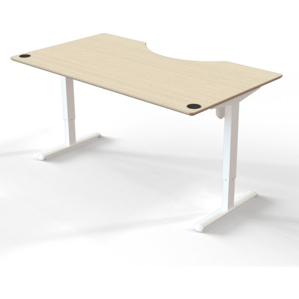 ConSet Hve Snkebord 180x100 - 501-33 - ahorn bordplade - hvidt stel