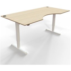 ConSet Hve Snkebord 200x100 - 501-33 - ahorn bordplade - hvidt stel