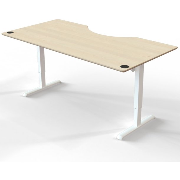 ConSet Hve Snkebord 200x100 - 501-33 - ahorn bordplade - hvidt stel