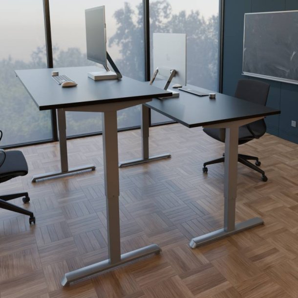 ConSet Hve Snkebord 160x80 - 501-33 - sort bordplade - grt stel