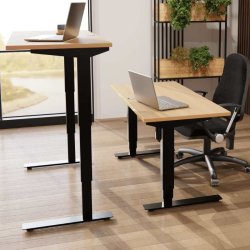 ConSet H�ve S�nkebord 80x60 - 501-37 - B�g bordplade - sort stel