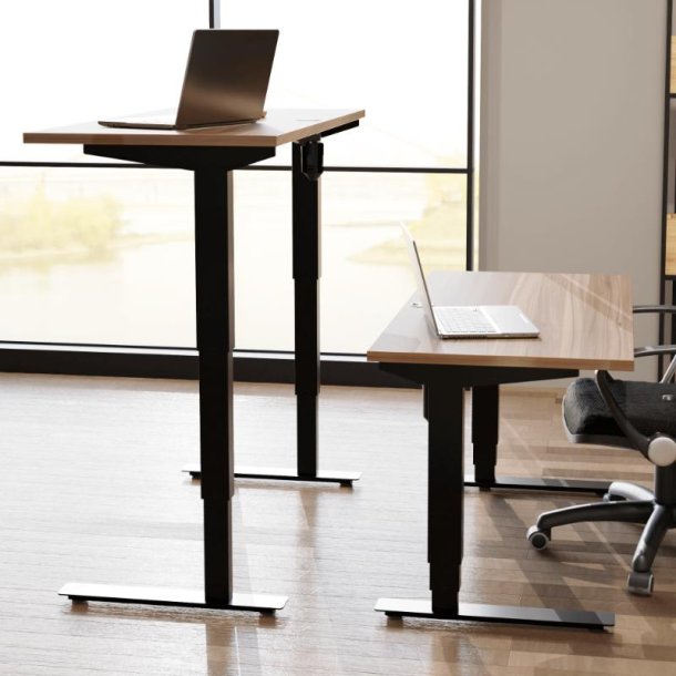 ConSet H�ve S�nkebord 80x60 - 501-37 - Valn�d bordplade - sort stel
