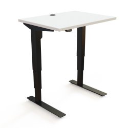 ConSet H�ve S�nkebord 80x60 - 501-37 - Hvid bordplade - sort stel