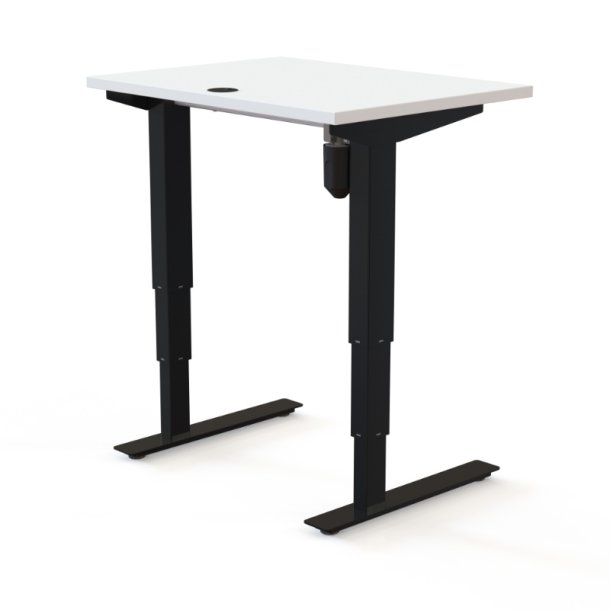 ConSet H�ve S�nkebord 80x60 - 501-37 - Hvid bordplade - sort stel