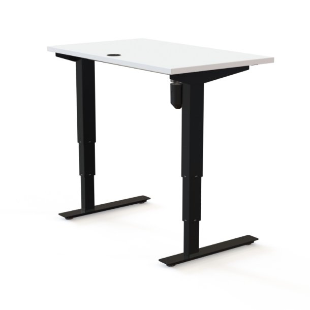 ConSet H�ve S�nkebord 100x60 - 501-37 - Hvid bordplade - sort stel