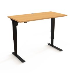 ConSet H�ve S�nkebord 120x60 - 501-37 - B�g bordplade - sort stel
